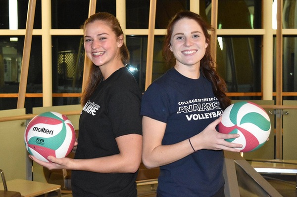 COTR Avalanche sign pair of Mount Baker volleyball players